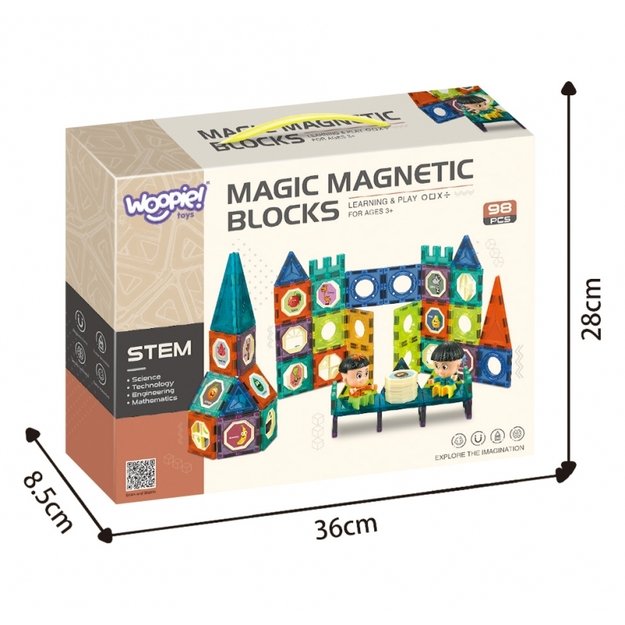 Magnetiniai blokai 98 el., Woopie 9