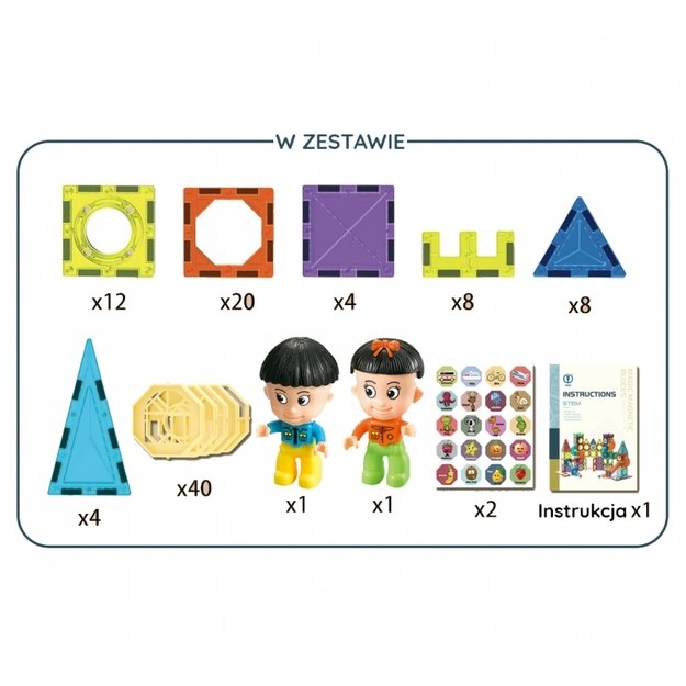 Magnetiniai blokai 98 el., Woopie 8