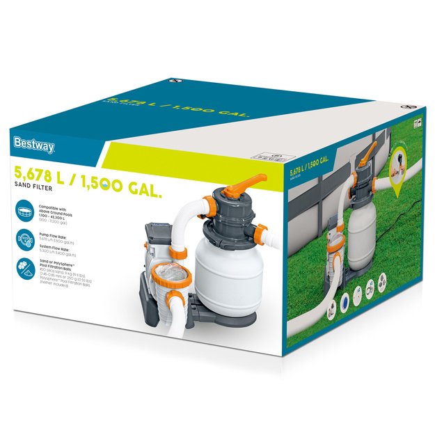 Siurblys su smėlio filtru 5678 L / h, Bestway 58497