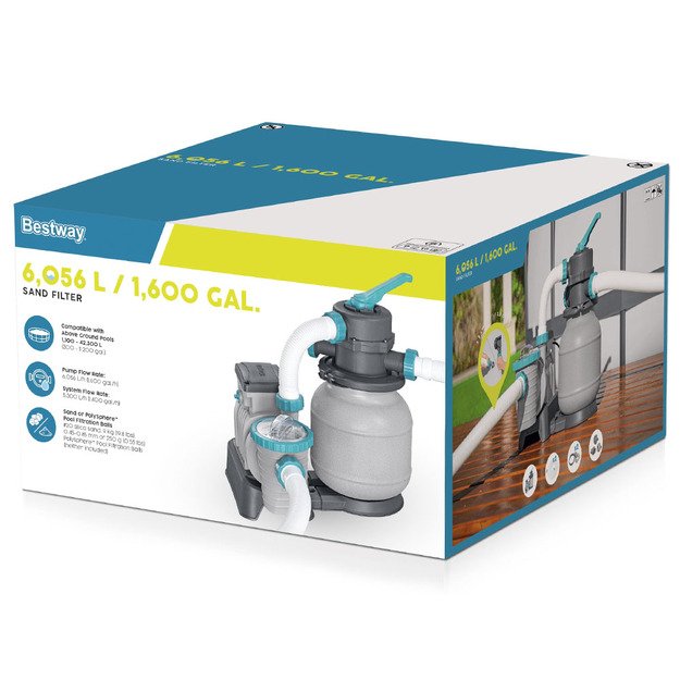 Siurblys su smėlio filtru 5678 L / h, Bestway 58497