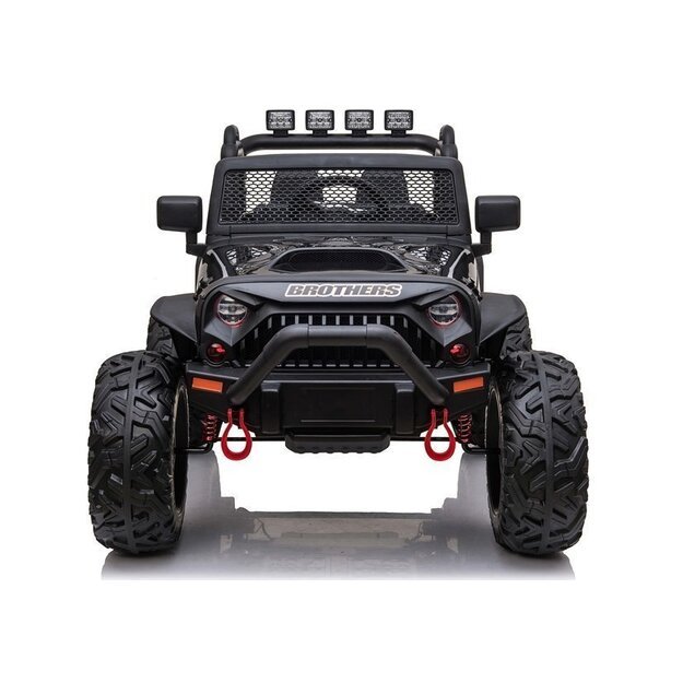 Dvivietis elektromobilis vaikams Jeep JC666, juodas 10