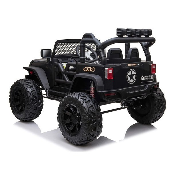 Dvivietis elektromobilis vaikams Jeep JC666, juodas 4