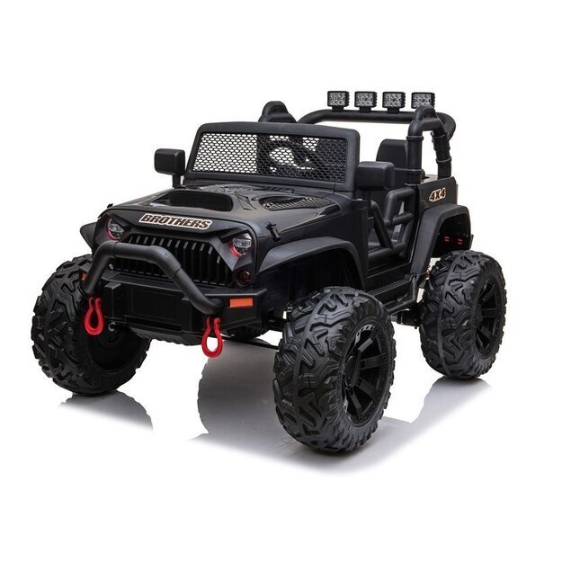 Dvivietis elektromobilis vaikams Jeep JC666, juodas 9