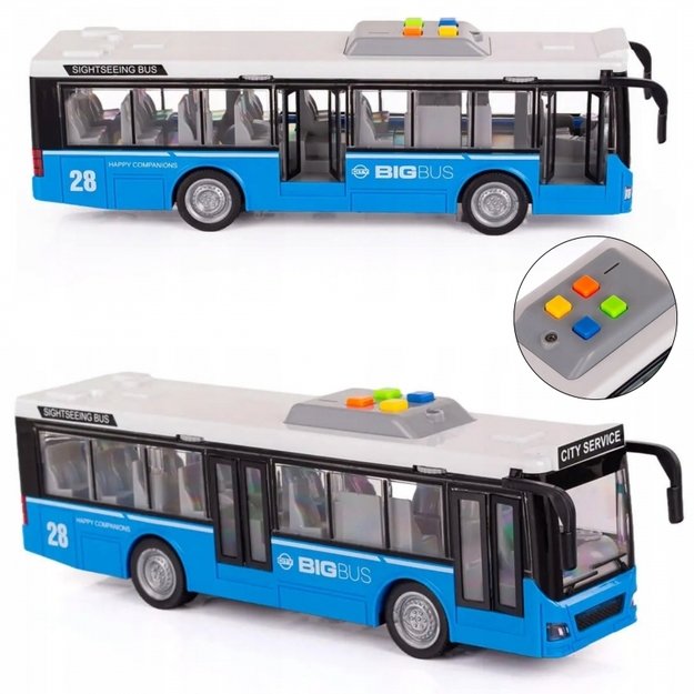 Interaktyvus elektrinis miesto autobusas vaikams 1:16, WOOPIE 2