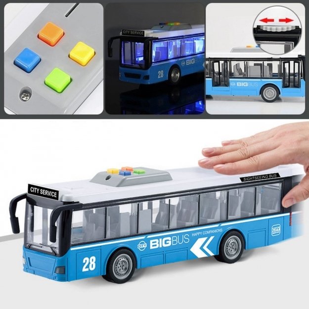 Interaktyvus elektrinis miesto autobusas vaikams 1:16, WOOPIE 1