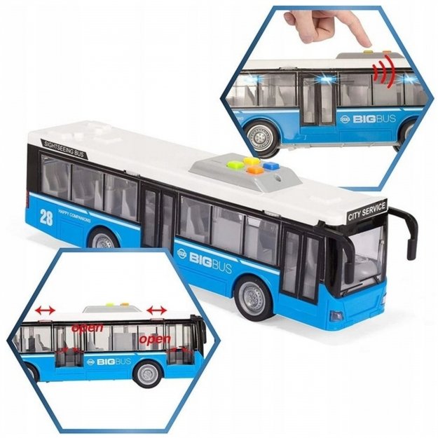 Interaktyvus elektrinis miesto autobusas vaikams 1:16, WOOPIE 3