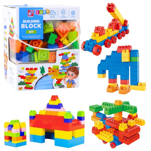 Spalvotas 3D konstruktoriaus blokų rinkinys 180 el.