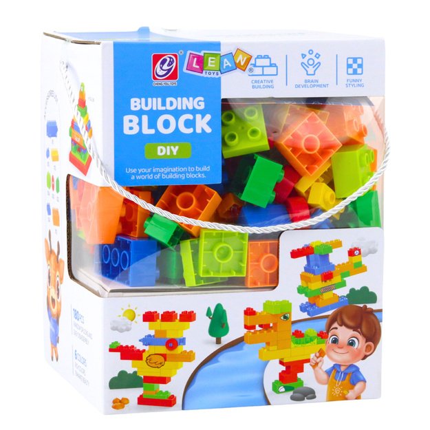 Spalvotas 3D konstruktoriaus blokų rinkinys 180 el. 3