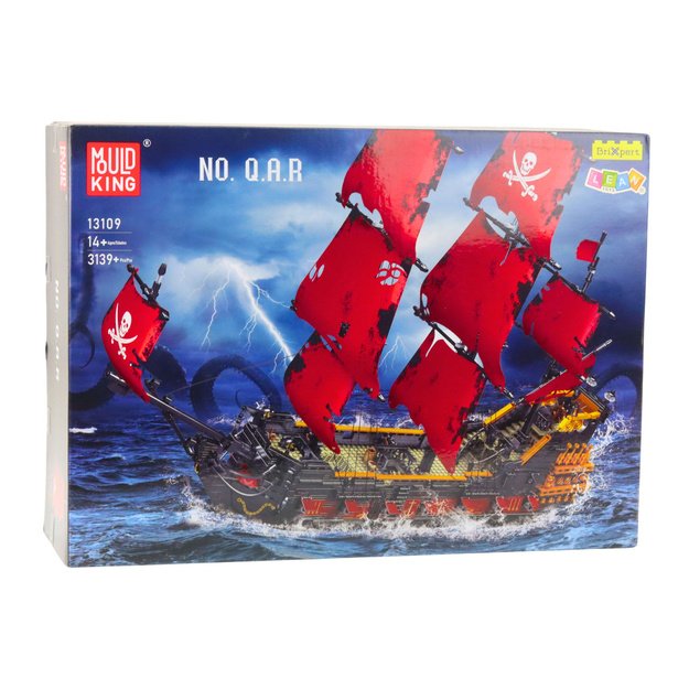 Piratų laivo konstruktoriaus rinkinys vaikams „Red Sails“ 3139 vnt. 2