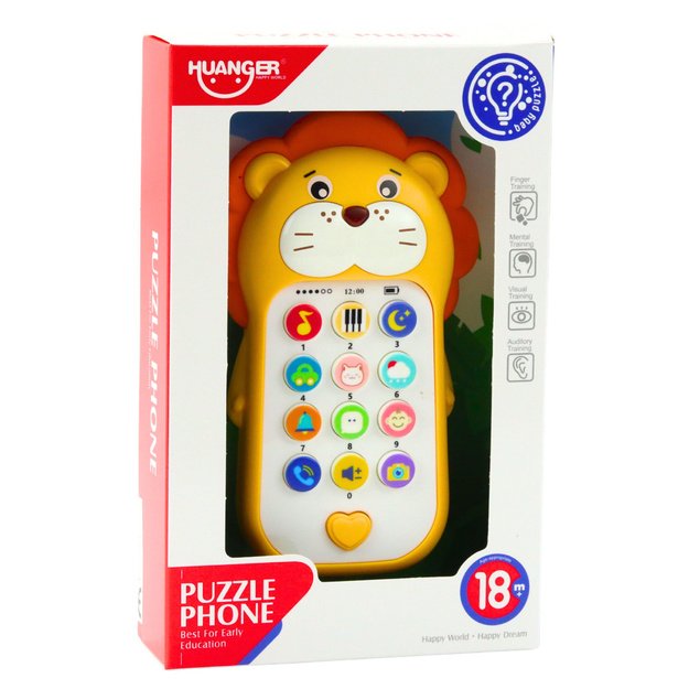 Interaktyvus mokomasis telefonas vaikams, geltonas 2