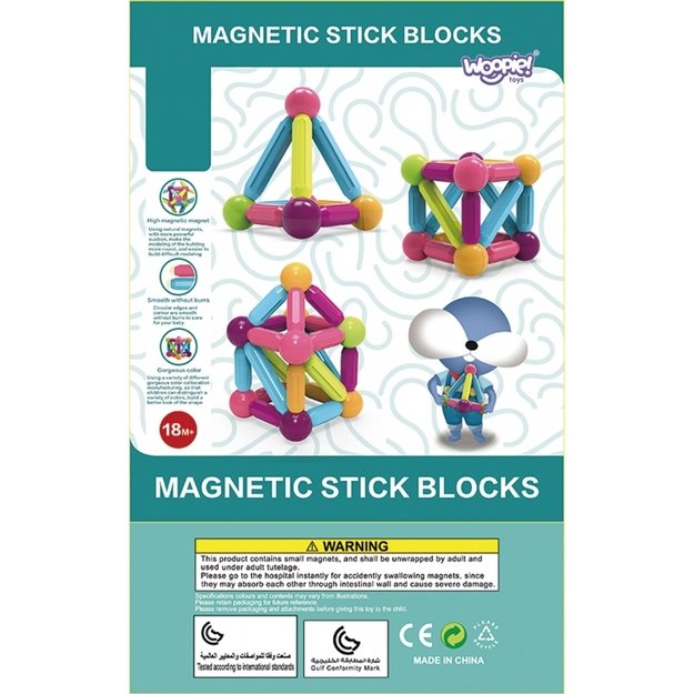 Magnetiniai konstrukciniai blokai, 38 el., Woopie
