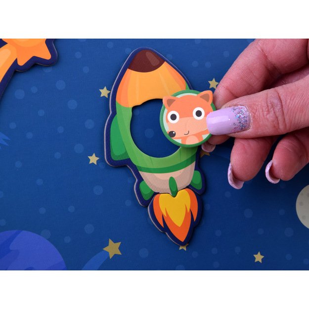 Magnetinė dėlionė 50 el, kosmosas 10