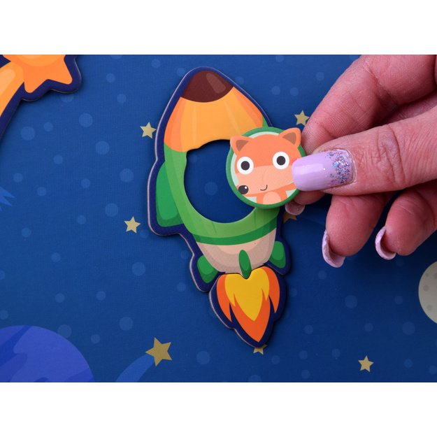 Magnetinė dėlionė 50 el, kosmosas 6