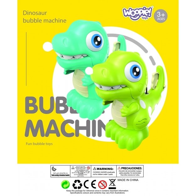 Muilo burbulų mašina, dinozauras, WOOPIE