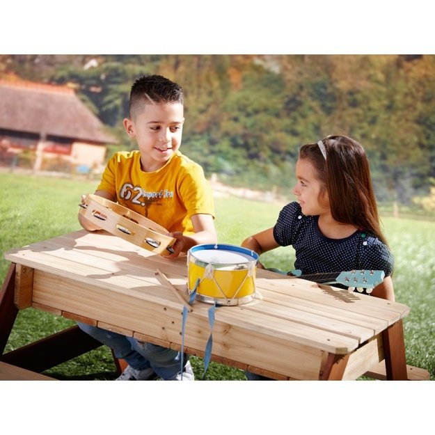 Pikniko stalas „AXI NICK“ su suoleliu, skėčiais ir vandens / smėlio talpyklomis