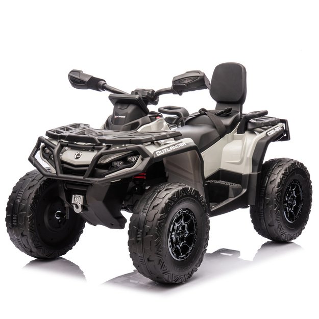 Dvivietis elektrinis keturratis Can-Am Outlander 4x4 DK-CA005, pilkas, 24V 2
