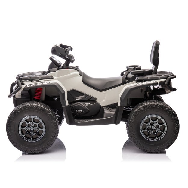 Dvivietis elektrinis keturratis Can-Am Outlander 4x4 DK-CA005, pilkas, 24V 3