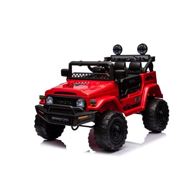 Vienvietis elektrinis visureigis Toyota FJ 4x4, raudonas
