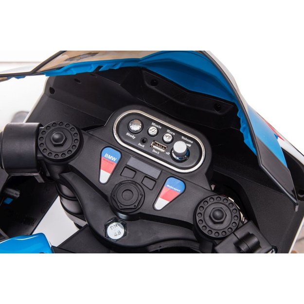Vienvietis elektrinis motociklas vaikams BMW HP4 Race JT5001, mėlynas 7