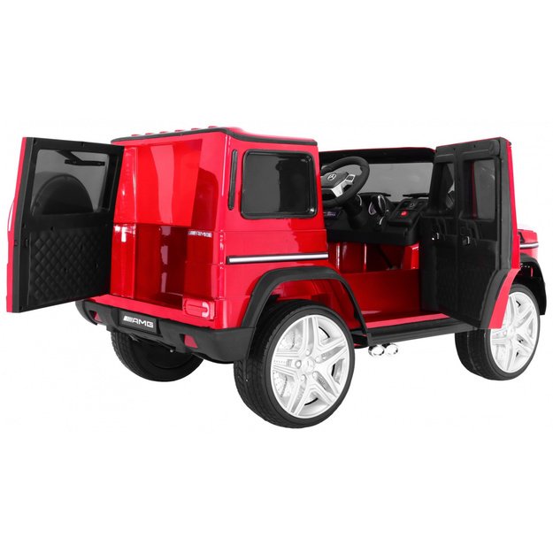 Vienvietis elektrinis džipas vaikams Mercedes Benz G65, raudonas