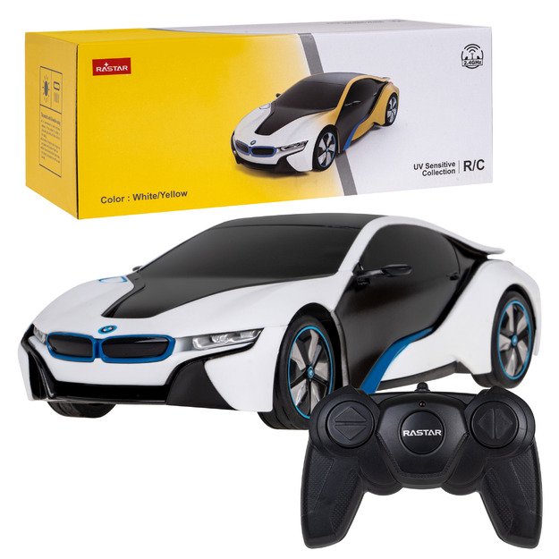Nuotoliniu būdu valdomas BMW i8 automobilis, RASTAR, baltas