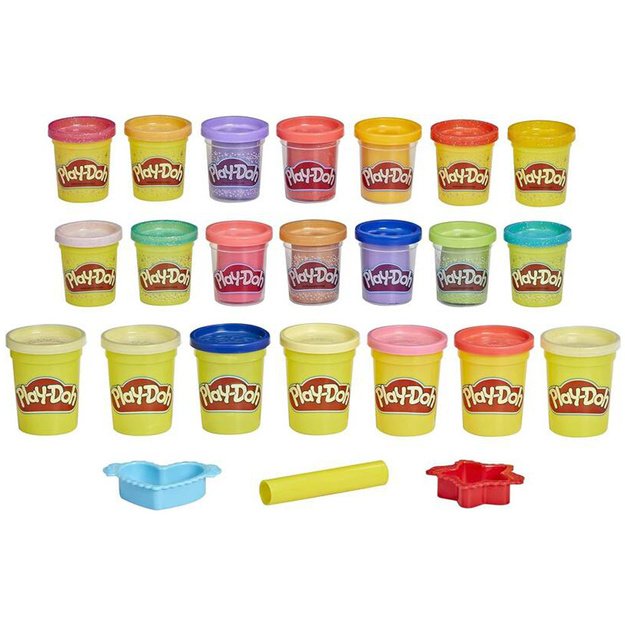 Blizgaus plastilino rinkinys „Hasbro Play-Doh“ 21 vnt.