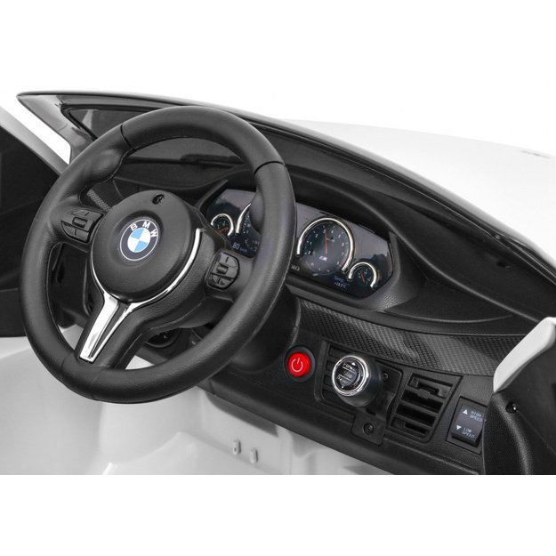 Vienvietis elektrinis džipas vaikams BMW X6M, baltas