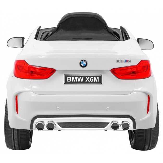 Vienvietis elektrinis džipas vaikams BMW X6M, baltas