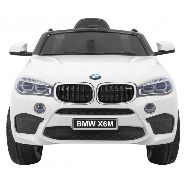 Vienvietis elektrinis džipas vaikams BMW X6M, baltas