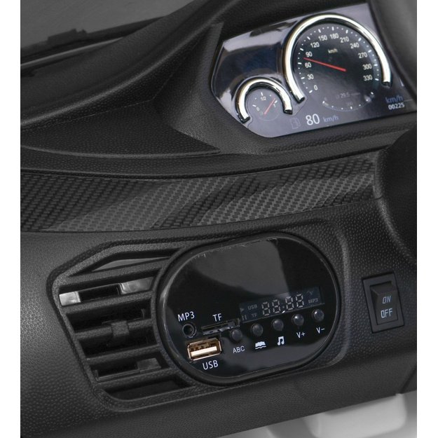 Vienvietis elektrinis džipas vaikams BMW X6M, baltas