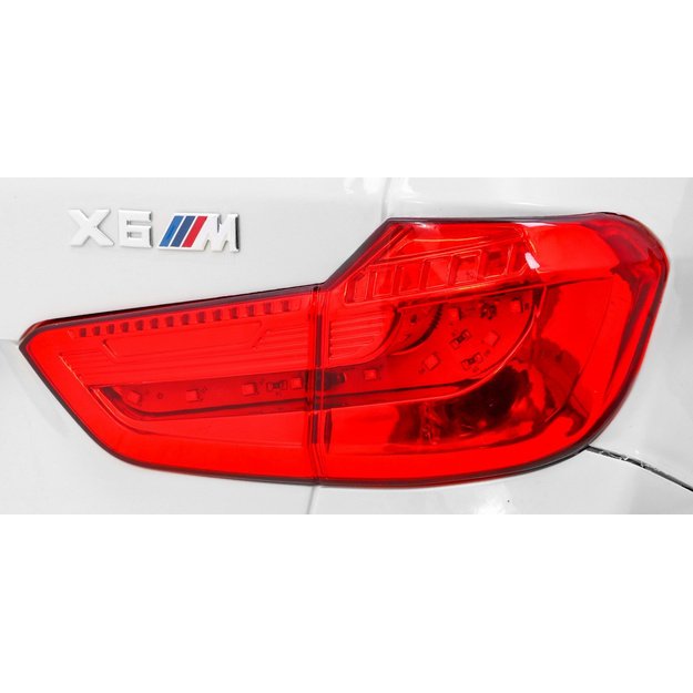 Vienvietis elektrinis džipas vaikams BMW X6M, baltas