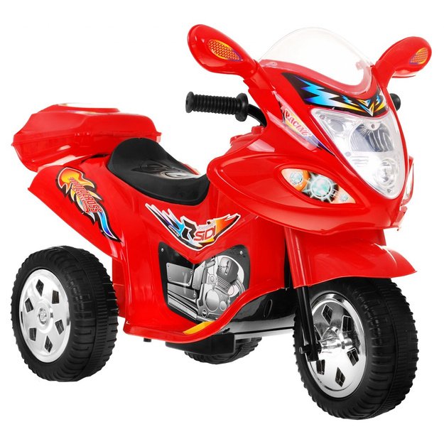 Vaikiškas elektrinis motociklas BJX-088 su trimis ratais, raudonas