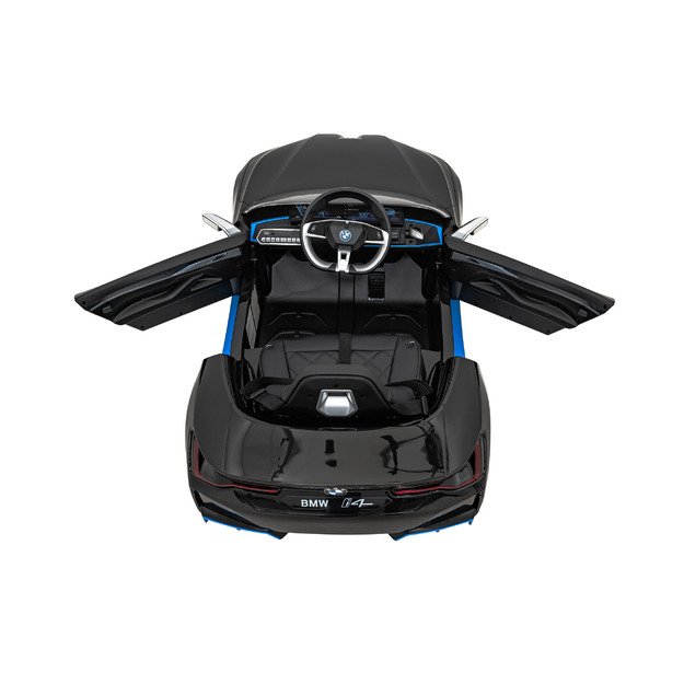 Vienvietis elektromobilis BMW I4, juodas