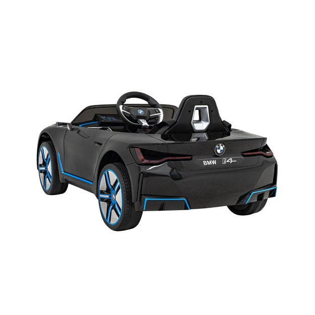Vienvietis elektromobilis BMW I4, juodas