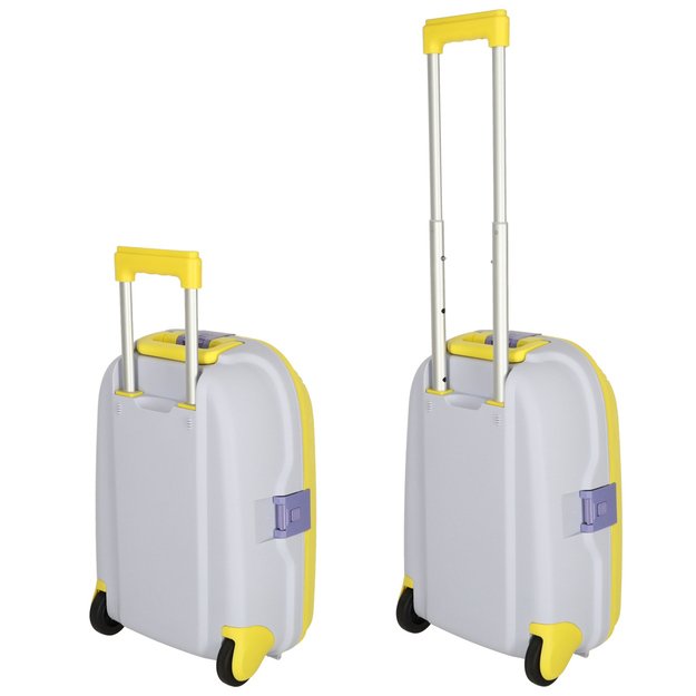 Vaikiškas kelioninis lagaminas ant ratukų, geltonas