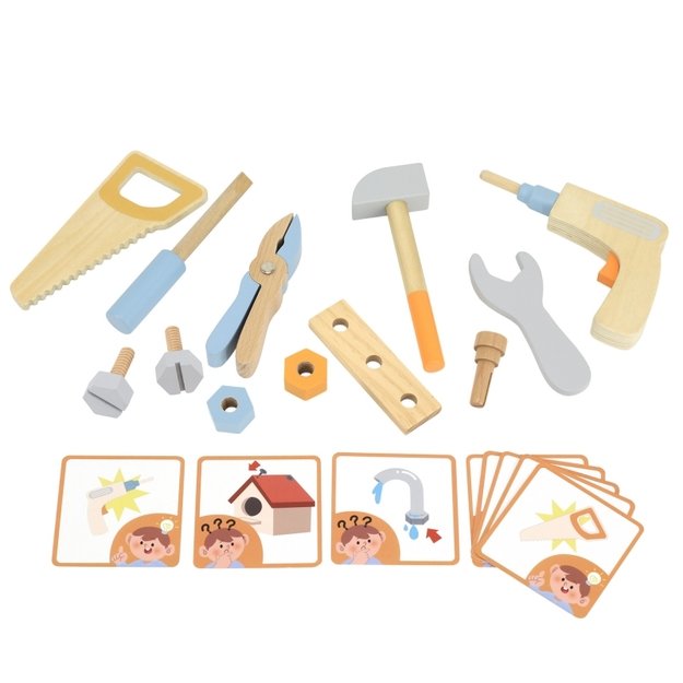 Medinių įrankių rinkinys vaikams „Little Handyman“, VIGA PolarB
