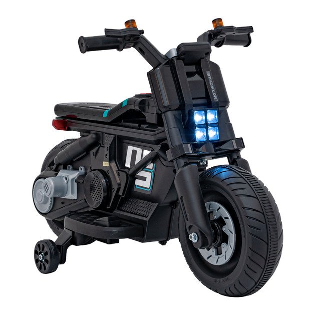 Vaikiškas elektrinis motociklas Future 88, juodas