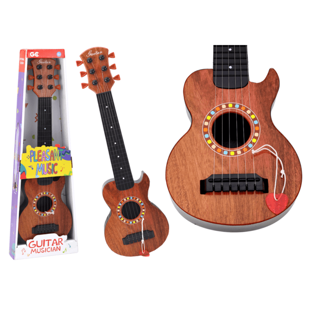 Vaikiškas medinė gitara, ruda