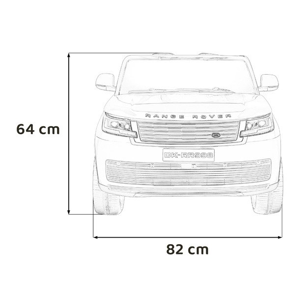 Dvivietis vaikiškas elektromobilis Range Rover SUV Lift, baltas