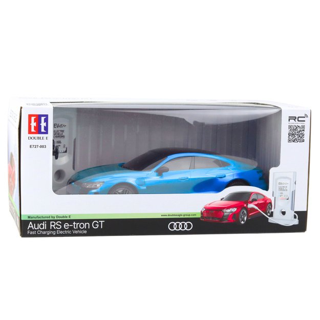 Nuotoliniu būdu valdomas Audi RS E-tron GT automobilis, mėlynas, 1:14 4