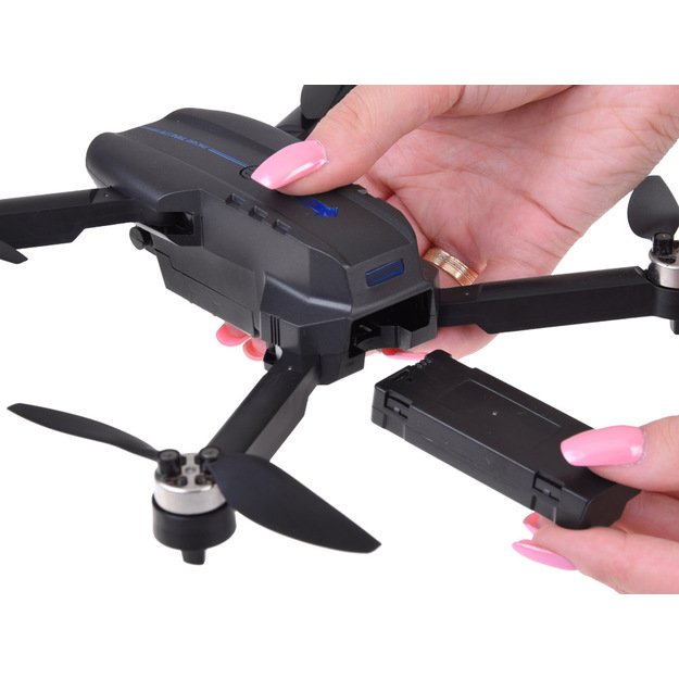 Nuotoliniu būdu valdomas dronas su dėklu ir kamera, juodas 39