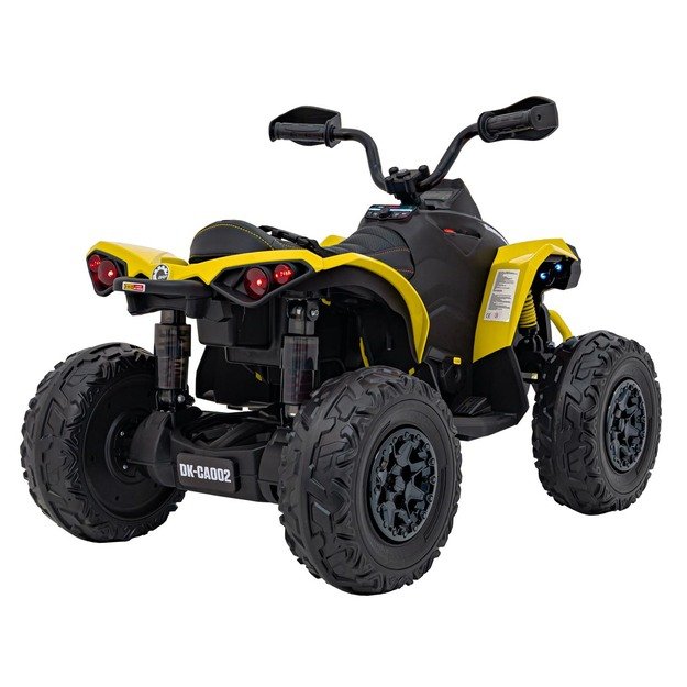 Vienvietis elektrinis keturratis vaikams Maverick ATV, geltonas
