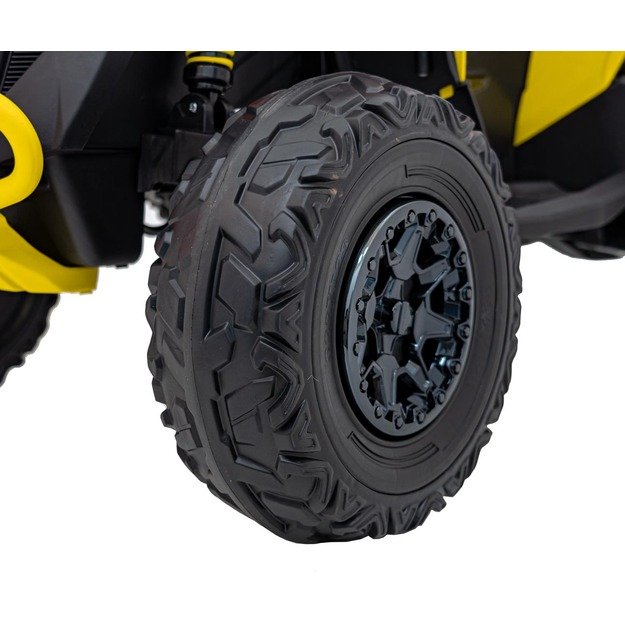 Vienvietis elektrinis keturratis vaikams Maverick ATV, geltonas