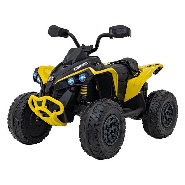 Vienvietis elektrinis keturratis vaikams Maverick ATV, geltonas