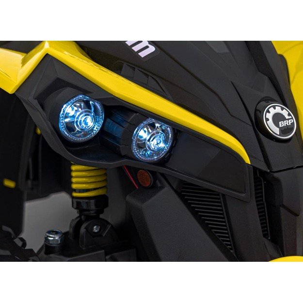 Vienvietis elektrinis keturratis vaikams Maverick ATV, geltonas