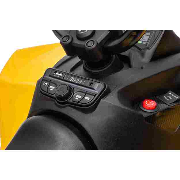 Vienvietis elektrinis keturratis vaikams Maverick ATV, geltonas