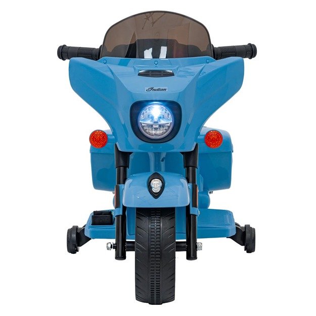 Vaikiškas elektrinis motociklas Chopper INDIAN, mėlynas