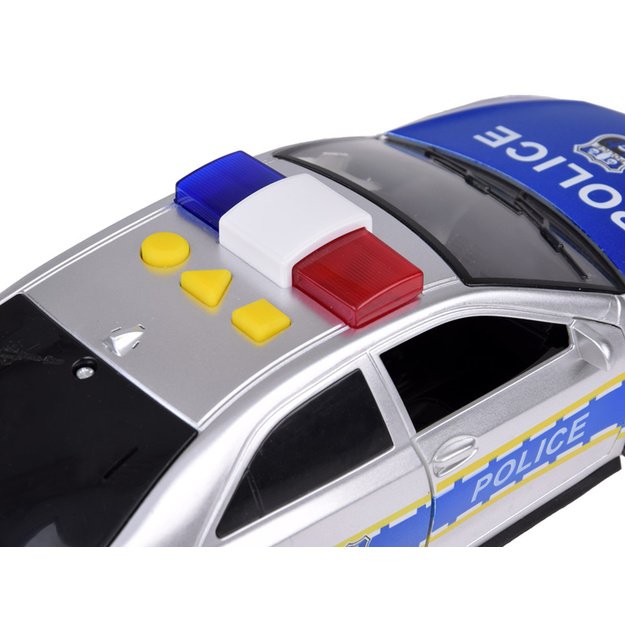Žaislinis policijos automobilis su garso ir šviesos efektais