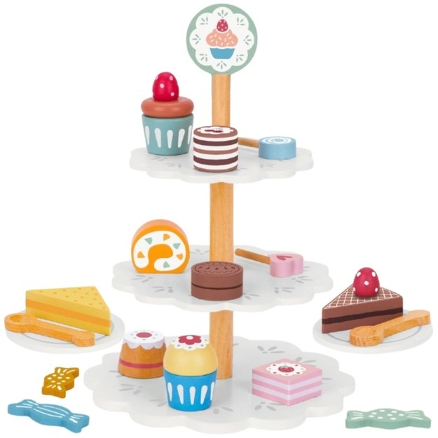 Medinis keksiukų stovas vaikams su priedais, TOOKY TOY