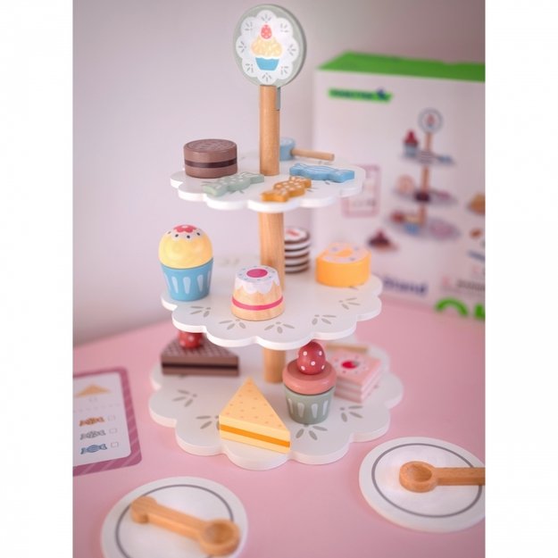 Medinis keksiukų stovas vaikams su priedais, TOOKY TOY